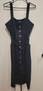 NWT Black linen blend dress